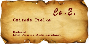 Csizmás Etelka névjegykártya